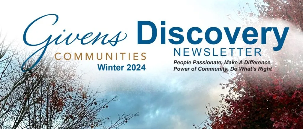 Givens Communities Discovery Newsletter Winter 2024 banner